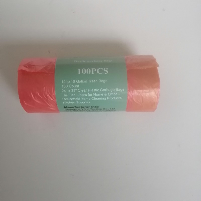 BKFYDLS Plastic Garbage Bags Top Knot Bags 16 Gallon Garbage Trash Bag 24x33 inches 100 Count Tall Can Liners for Home & Office - Household Items Cleaning Products, Kitchen Supplies