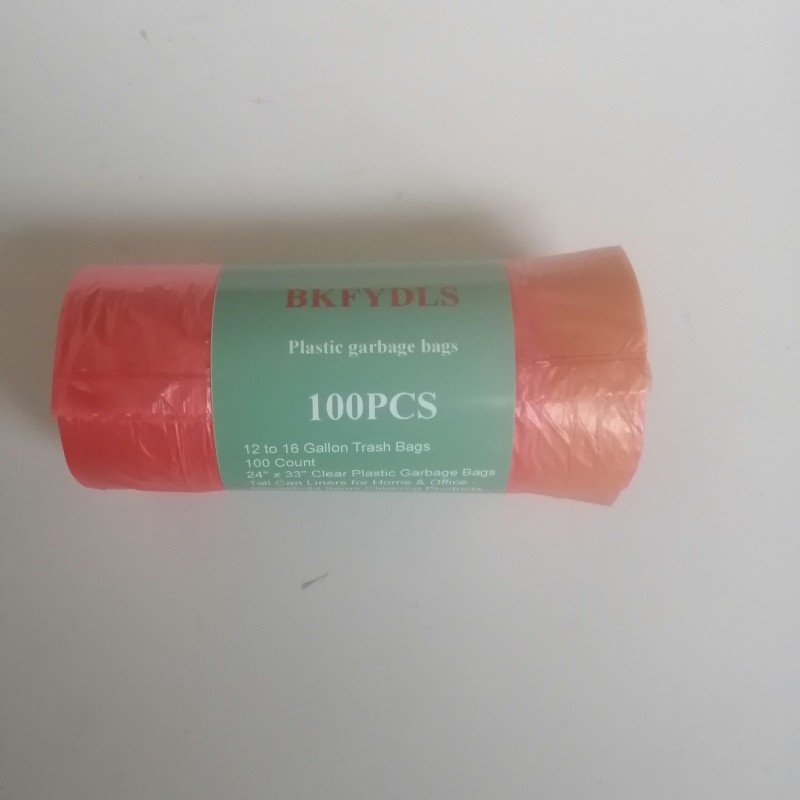 BKFYDLS Plastic Garbage Bags Top Knot Bags 16 Gallon Garbage Trash Bag 24x33 inches 100 Count Tall Can Liners for Home & Office - Household Items Cleaning Products, Kitchen Supplies