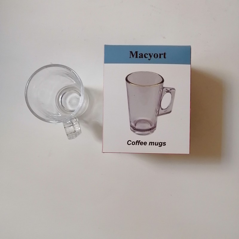 Macyort Coffee Mugs Handle,Insulated Layer Coffee Cups,Clear Borosilicate Glass Mugs,Perfect for Cappuccino,Tea,Latte,Espresso,Hot Beverage