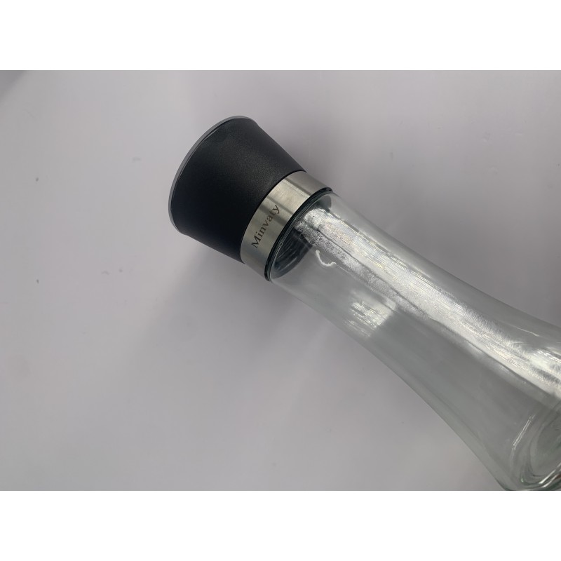 Minvaty Hand-operated Spice Grinders Manual Grips Glass Salt Pepper Grinder