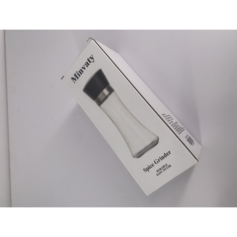 Minvaty Hand-operated Spice Grinders Manual Grips Glass Salt Pepper Grinder