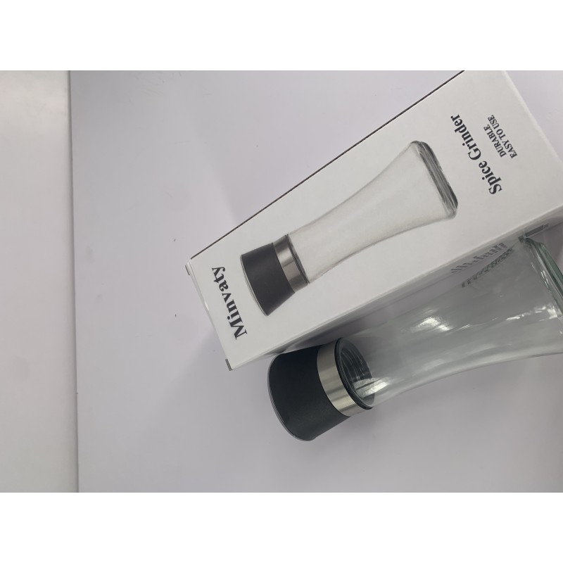 Minvaty Hand-operated Spice Grinders Manual Grips Glass Salt Pepper Grinder