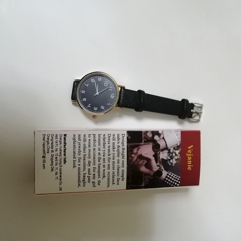 Vejanie Wristwatches Minimalist Watches Simple Business Casual Waterproof Quartz Wrist Watch