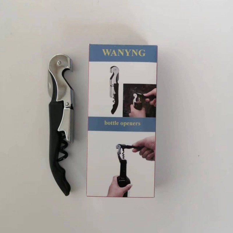 WANYNG Bottle Openers 3 in 1 Opener for Weak Hands, Seniors with Arthritis, Low Strength and Children, Multi Opener Set with Rubber Jar Gripper Pad and Corkscrew Wine Opener