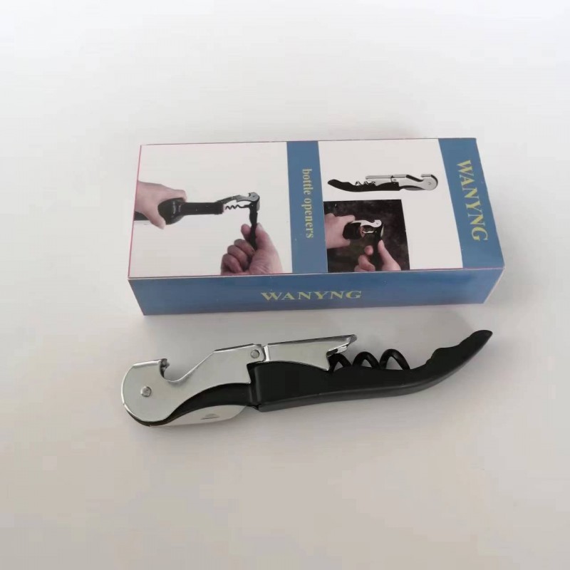 WANYNG Bottle Openers 3 in 1 Opener for Weak Hands, Seniors with Arthritis, Low Strength and Children, Multi Opener Set with Rubber Jar Gripper Pad and Corkscrew Wine Opener