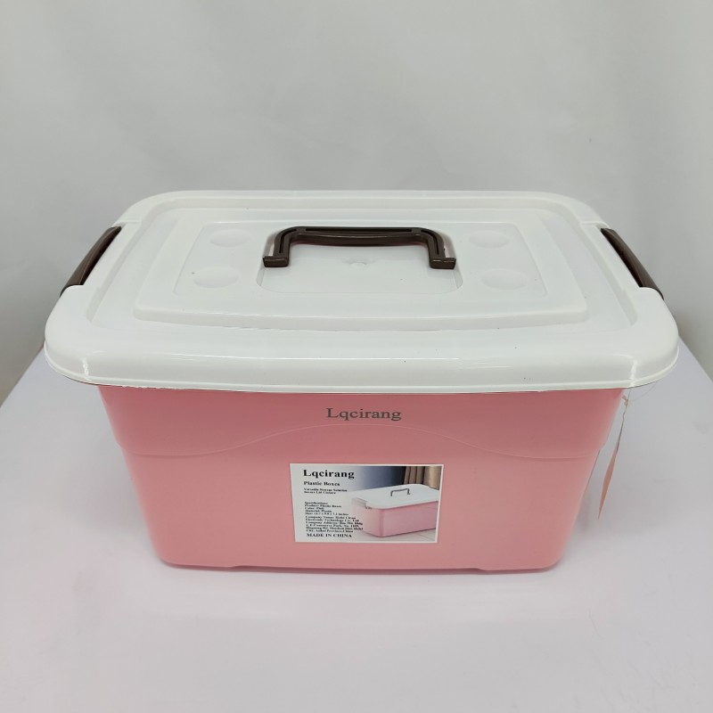 Lqcirang Plastic-Boxes Organizing Container With Durable Lid And Secure Latching Buckles, Stackable And Nestable, 1 Pack With Buckle