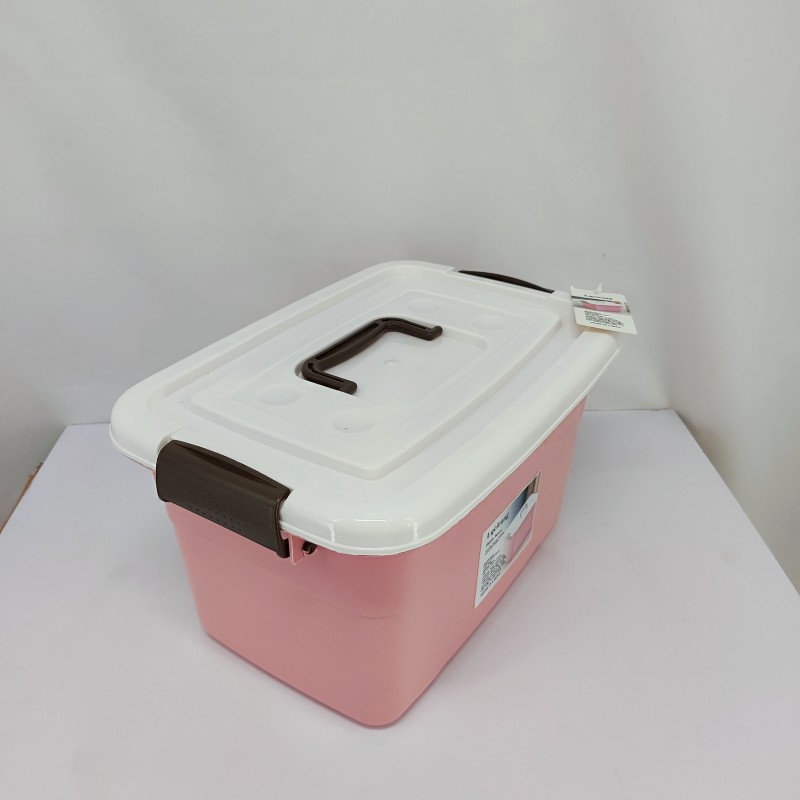 Lqcirang Plastic-Boxes Organizing Container With Durable Lid And Secure Latching Buckles, Stackable And Nestable, 1 Pack With Buckle