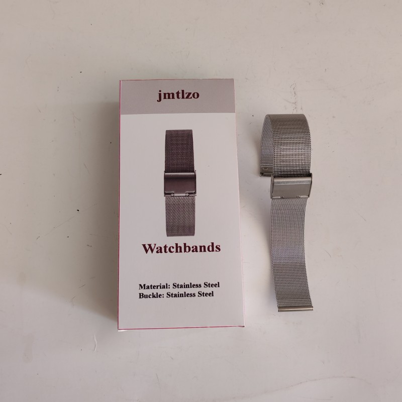 jmtlzo Watchbands Stainless Steel Watchstrap Comfortable Stretch Watch Band Silver Tone Replacement Strap