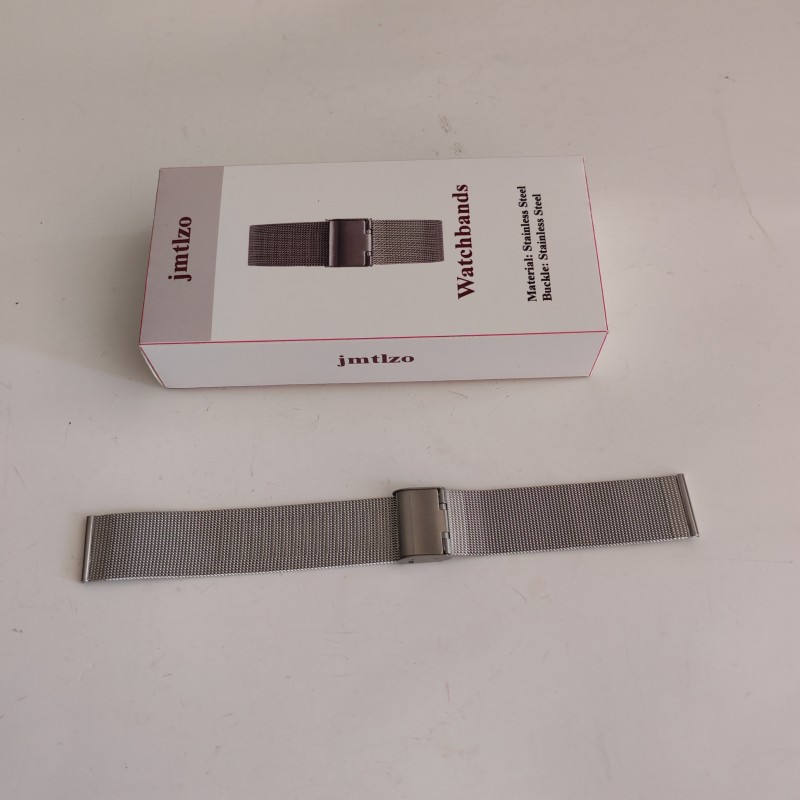 jmtlzo Watchbands Stainless Steel Watchstrap Comfortable Stretch Watch Band Silver Tone Replacement Strap